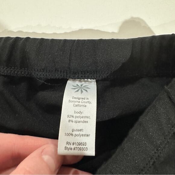 Athleta Black Mid Rise Drawstring Cropped Legging Pants Size M‎ - Picture 7 of 11